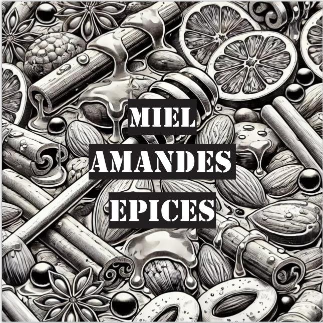 Miel, amandes, épices